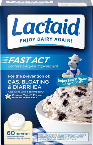 美国代购Lactaid Fast Act Lactose Intolerance Chewables witha