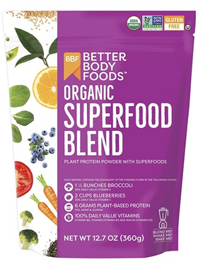 美国代购BetterBody Foods Organic Superfood Powder with Prote