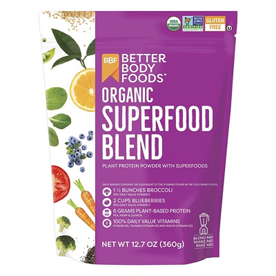 美国代购BetterBody Foods Organic Superfood Powder with Prote