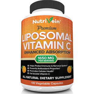 美国代购Nutrivein Liposomal VitaminC 1650mg180Cap