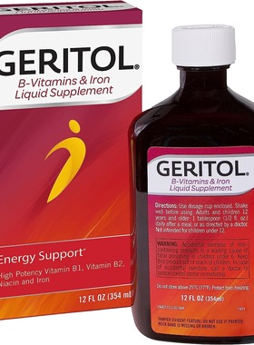 美国代购Geritol, Liquid Vitamin and Iron Supplement, Energya