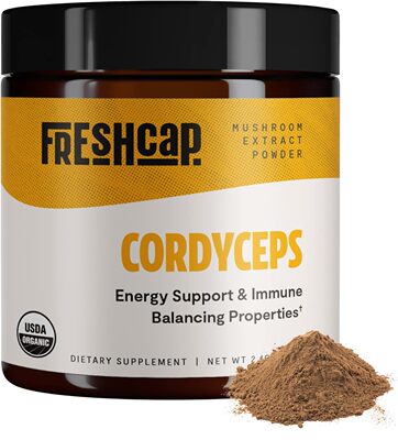 美国代购FreshCap Organic Cordyceps Mushroom Extract Powder S