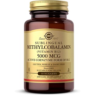 美国代购Solgar Methylcobalamin Vitamin B12 5000 mcg
