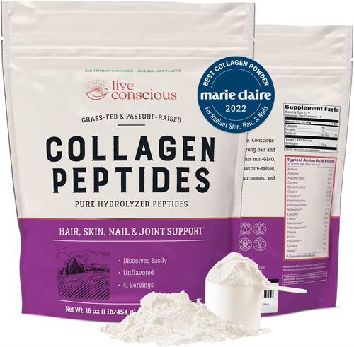 美国代购Live Conscious Collagen Peptides Powder Unflavored H