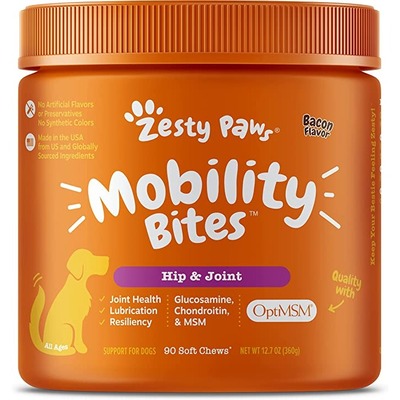 美国代购Zesty Paws Glucosamine for Dogs Hip Joint Health