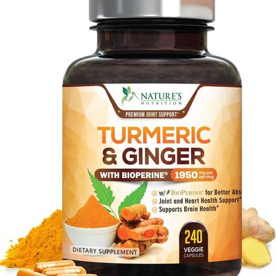 Turmeric Curcumin BioPerine Ginger 95% Curcuminoids 1950mg