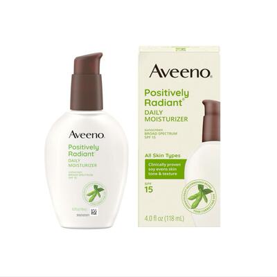 美国代购Aveeno Positively Radiant Daily Face Moisturizer w