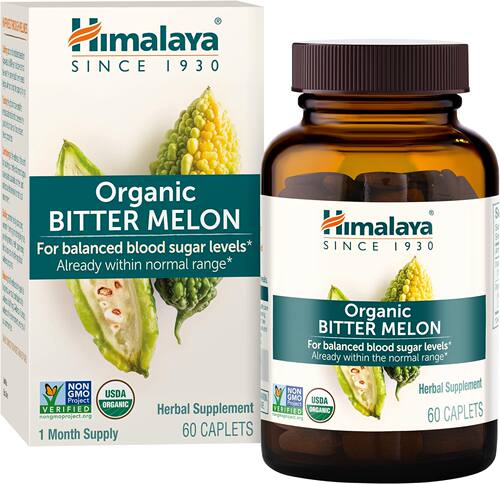 美国代购Himalaya Organic Bitter Melon/Karela for Glucose Met