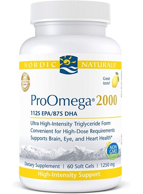 美国代购Nordic Naturals ProOmega 2000Lemon Flavor