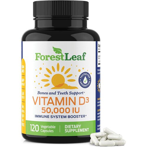 美国代购ForestLeaf VitaminD3 50000 IU Weekly