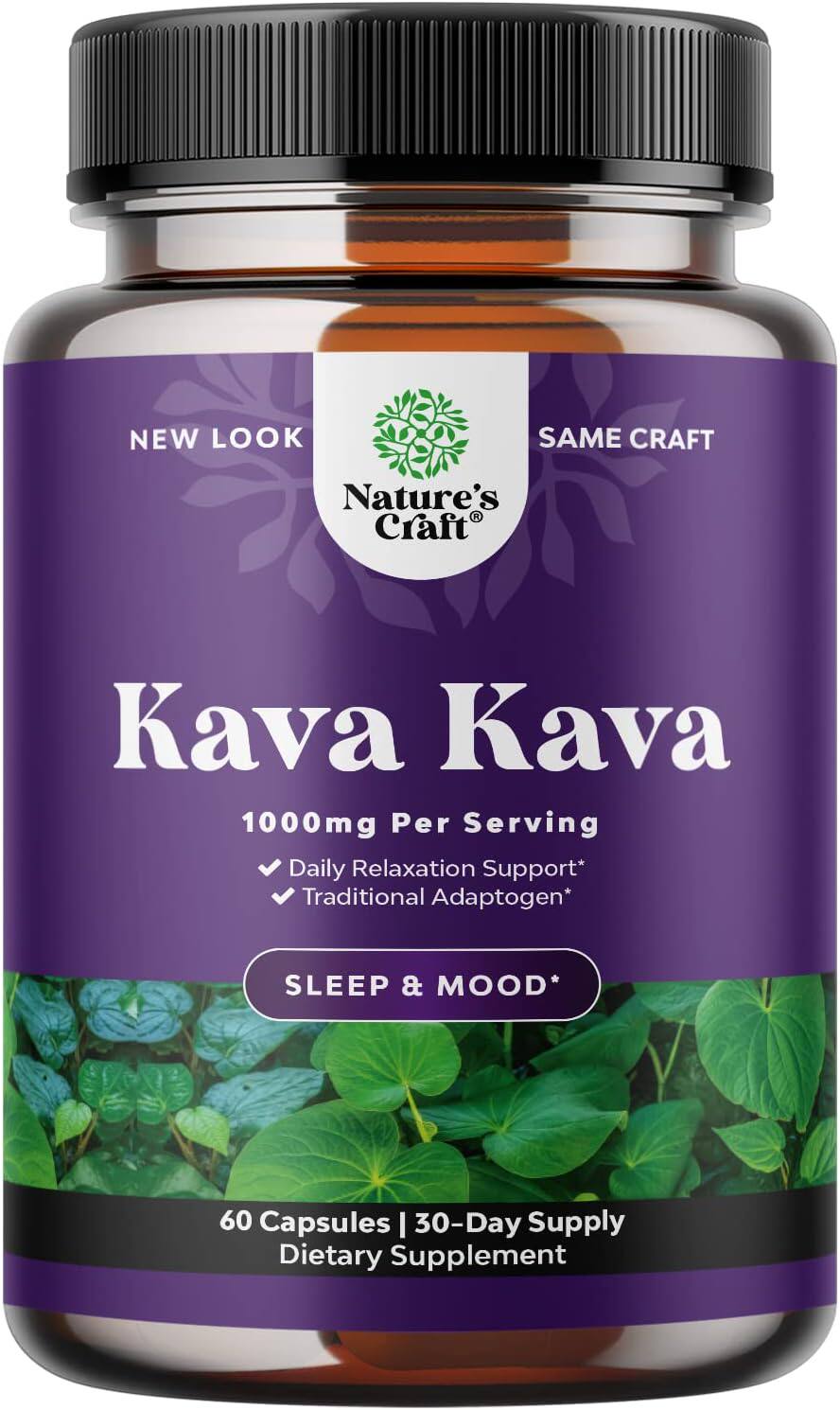 美国代购Kava Root Mood Support Supplement - 1000mg Kava Kava