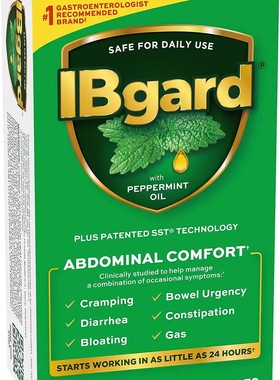 美国代购IBgard Gut Health Supplement Peppermint Oil Capsules