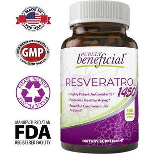 美国代购PURELY beneficial RESVERATROL1450 90day Supply