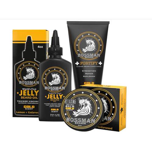 美国代购Bossman Essentials Beard Kit - Beard Oil, Conditione