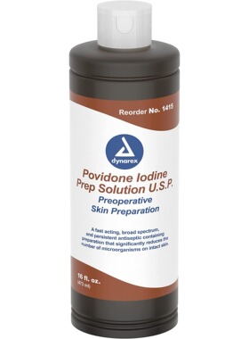 美国Dynarex D1415 Povidone Iodine Prep Solution USP, 16a