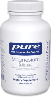 Citrate 美国代购 Magnesium Encapsulations Supplement Pure