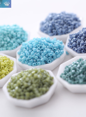 御幸DB古董米珠217/218/262/263/264/266/267不透明蓝绿色 手工串