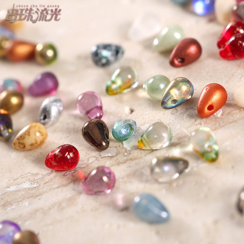 进口DIY饰品捷克玻璃水滴珠泪珠