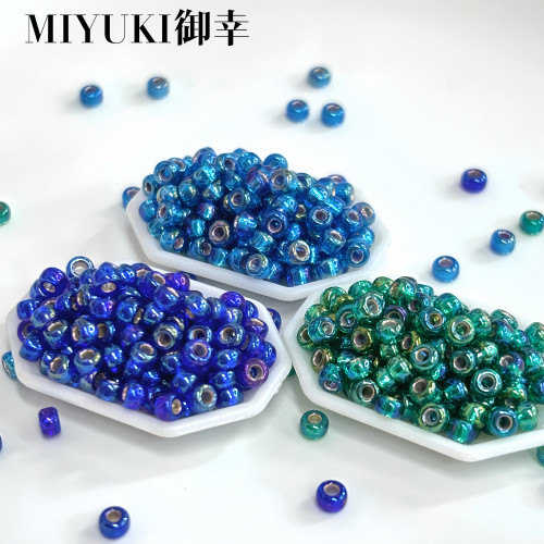 MIYUKI御幸 2/3mm幻彩灌银系列 米珠DIY饰品散珠项手链串珠流光