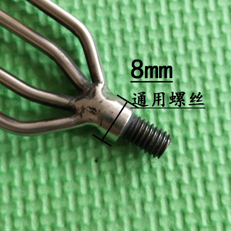渔具鱼叉不锈钢倒刺小鱼叉泥鳅黄鳝叉垂钓小配件不锈钢四齿小鱼叉