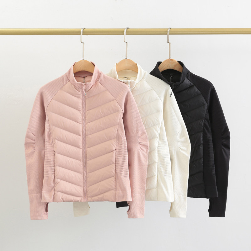 lulu原厂运动羽绒服女秋冬防风修身健身上衣轻薄户外跑步瑜伽外套|msdalam kategori sukan/pakaian kasual, jaket sukan - dari Buy2taobao.com untuk memberikan perkhidmatan ejen Taobao profesional membeli