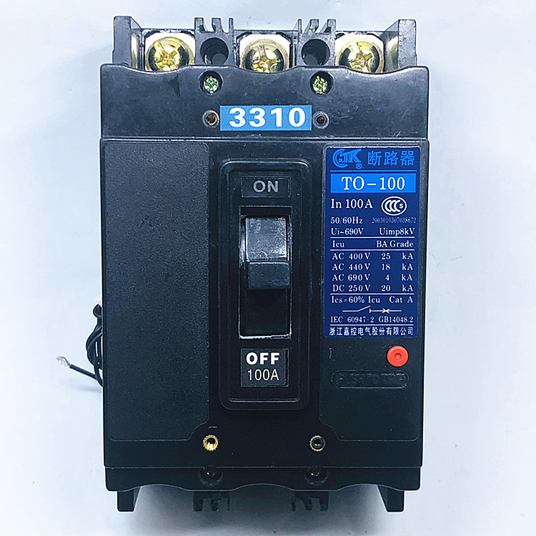 塑壳断路器to-100ba3310