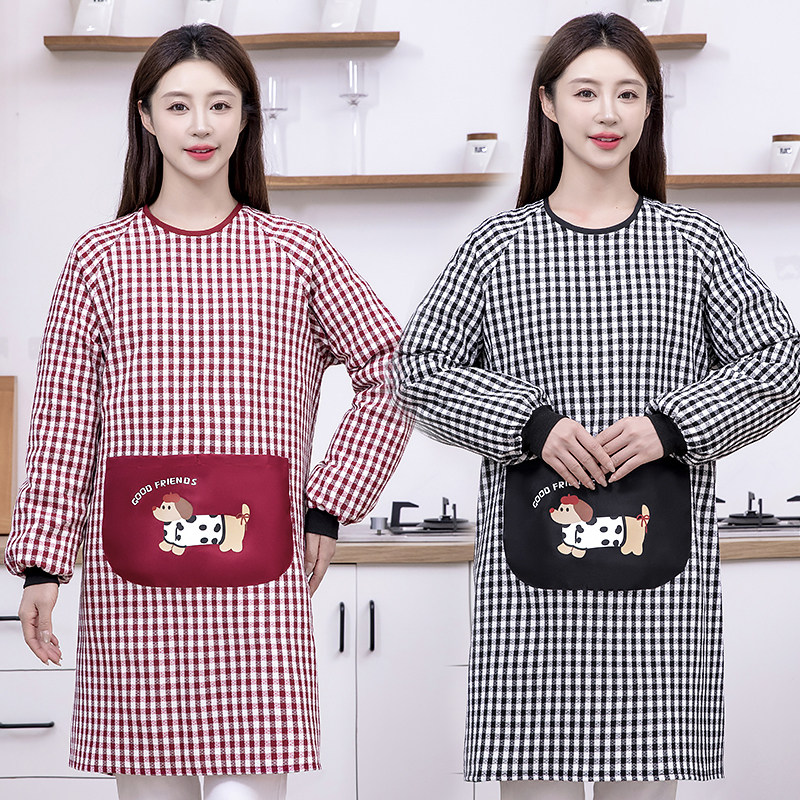 反穿罩衣防水防油长袖围裙2025新款定制家用厨房护衣工作服男女士,家庭/个人清洁工具,围裙,淘宝优惠券,粉丝福利购,淘宝优惠卷