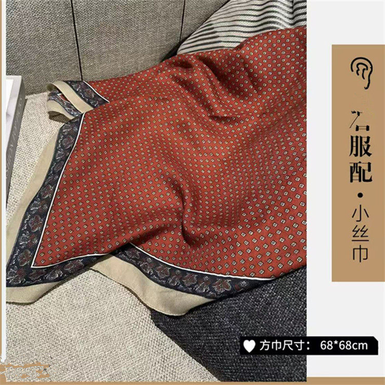万能洋气百搭小丝巾女款爆款2025新款搭配衣服披肩保暖方巾围巾潮