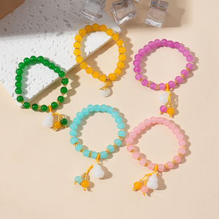 闺蜜手链男女仿白玉葫芦吊坠韩版手串手环送女友学生礼物手饰饰品