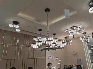 高端客餐厅卧室吊灯 线下实体店灯具照明 时光半岛 新品 安装