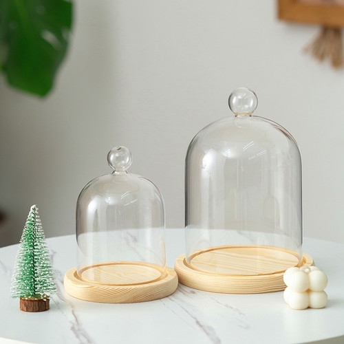 玻璃罩花房粘土手办古玩工艺品