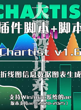 AE脚本-Chartist v1.6  条形折线图信息数据图表生成制作