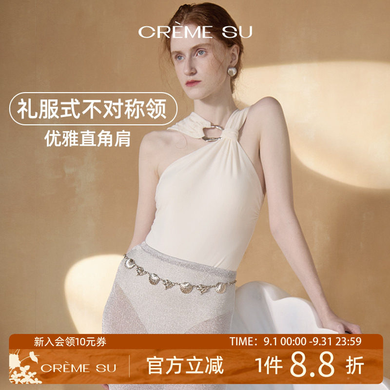 CremeSu柠檬系列法式连体泳衣图片