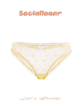 Socialloner 纯欲甜美蕾丝内裤女超薄透气女士三角裤纯棉底档