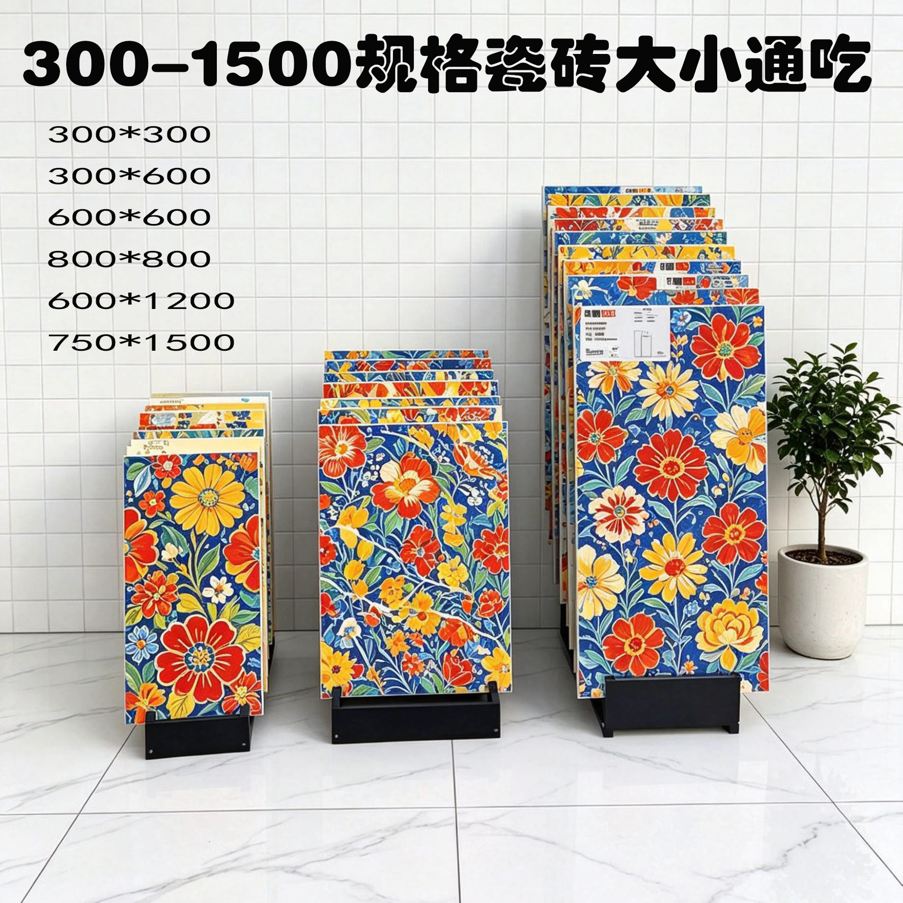 瓷砖样品展示架展架落地立式插架多功能木地板地砖架子8006001200