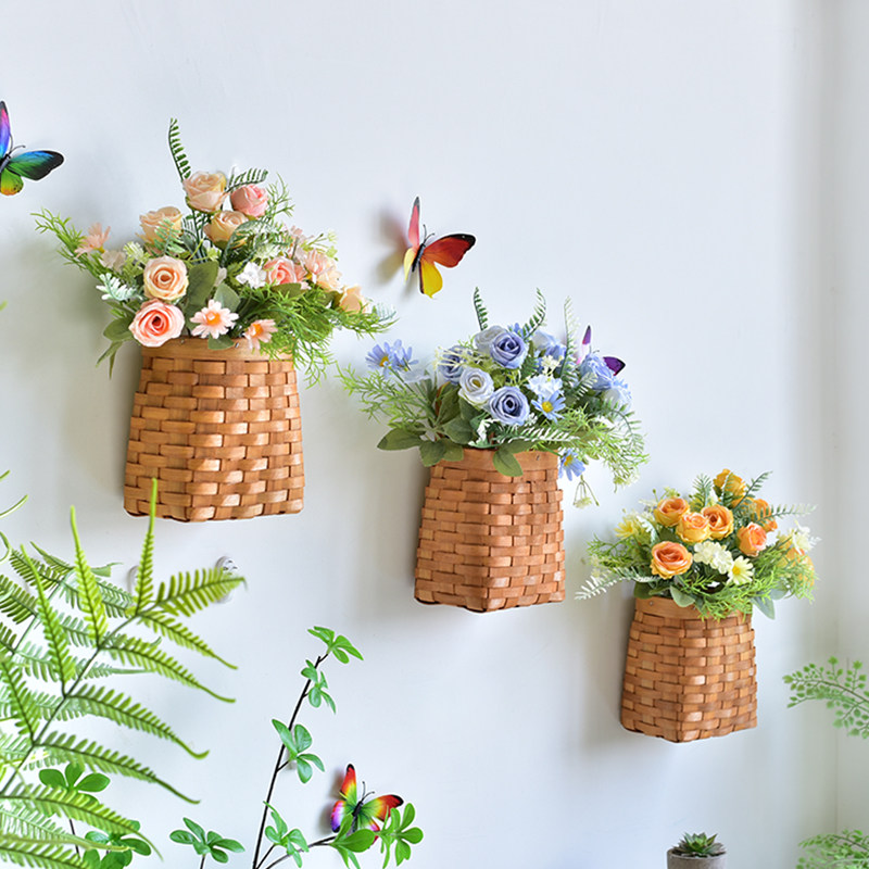 ins风墙面装饰仿真花假花房间布置墙上壁挂客厅室内悬挂墙壁挂件