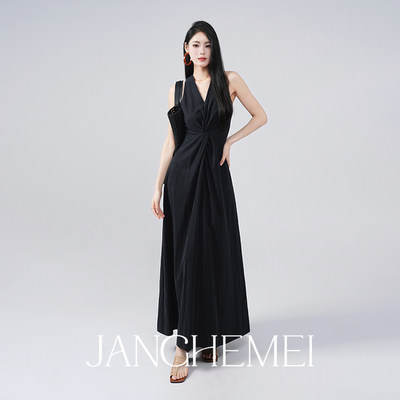 JANGHEMEI【罗纹前扭结连衣裙】