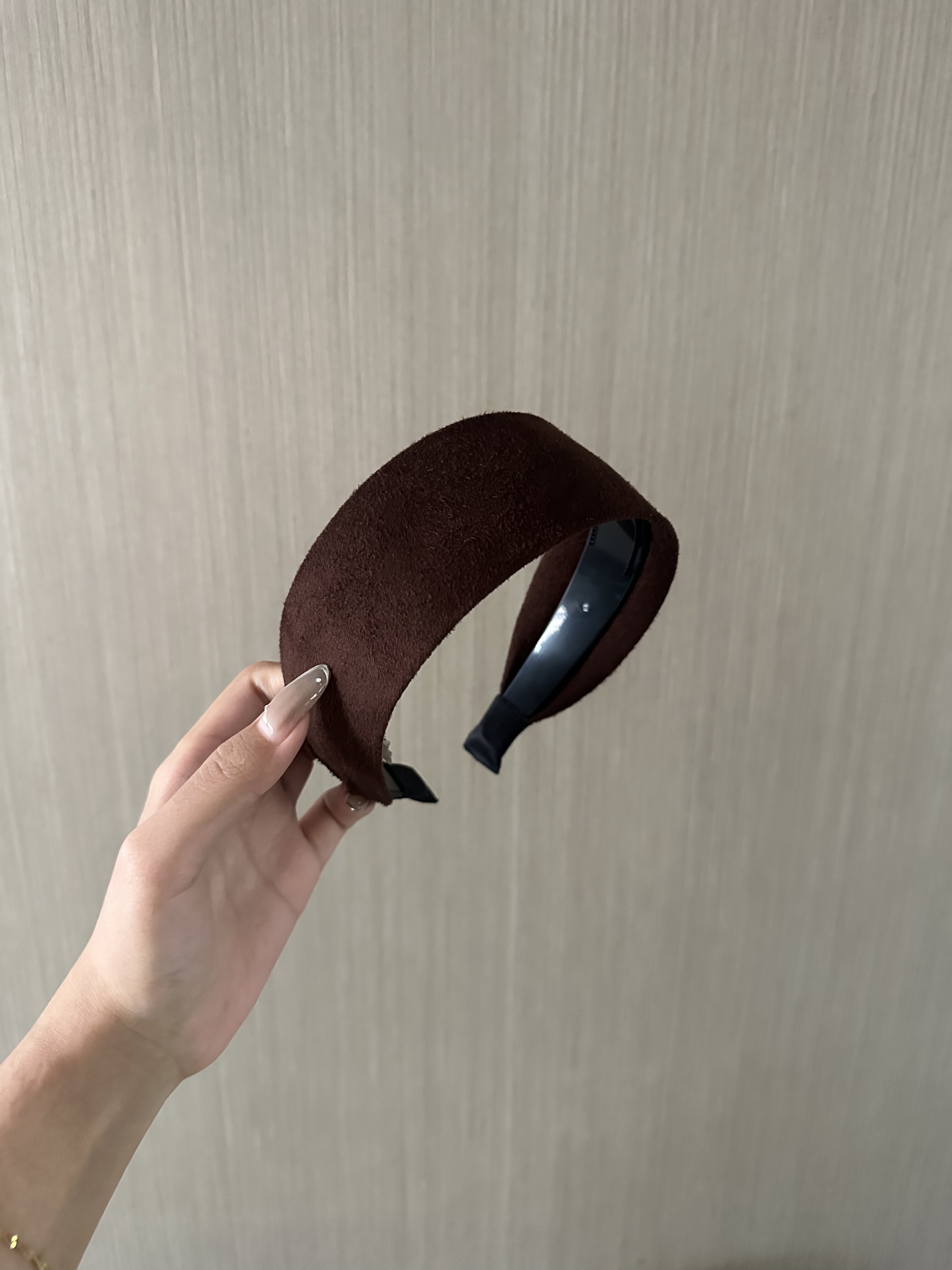 复古宽边鹿皮绒发箍女高颅顶显脸小发箍女洗脸专用防滑不掉