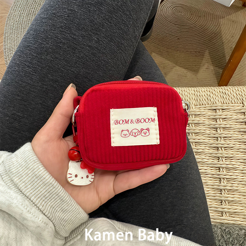 2025新款灯芯绒迷你零钱包可爱创