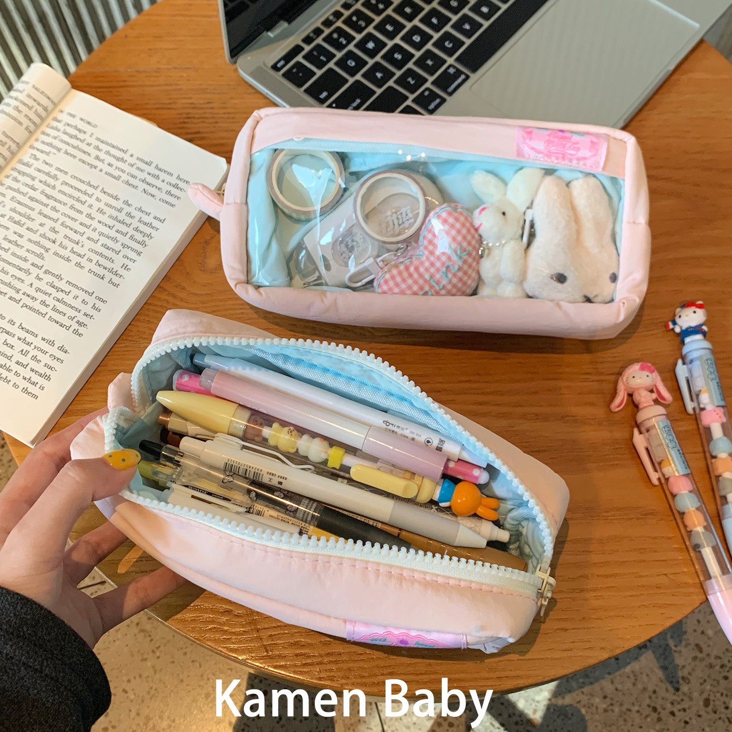 高颜值ins风透明痛包笔袋女孩大容量初中文具袋便携小学生铅笔盒,文具电教/文化用品/商务用品,笔袋,淘宝优惠券,粉丝福利购,淘宝优惠卷