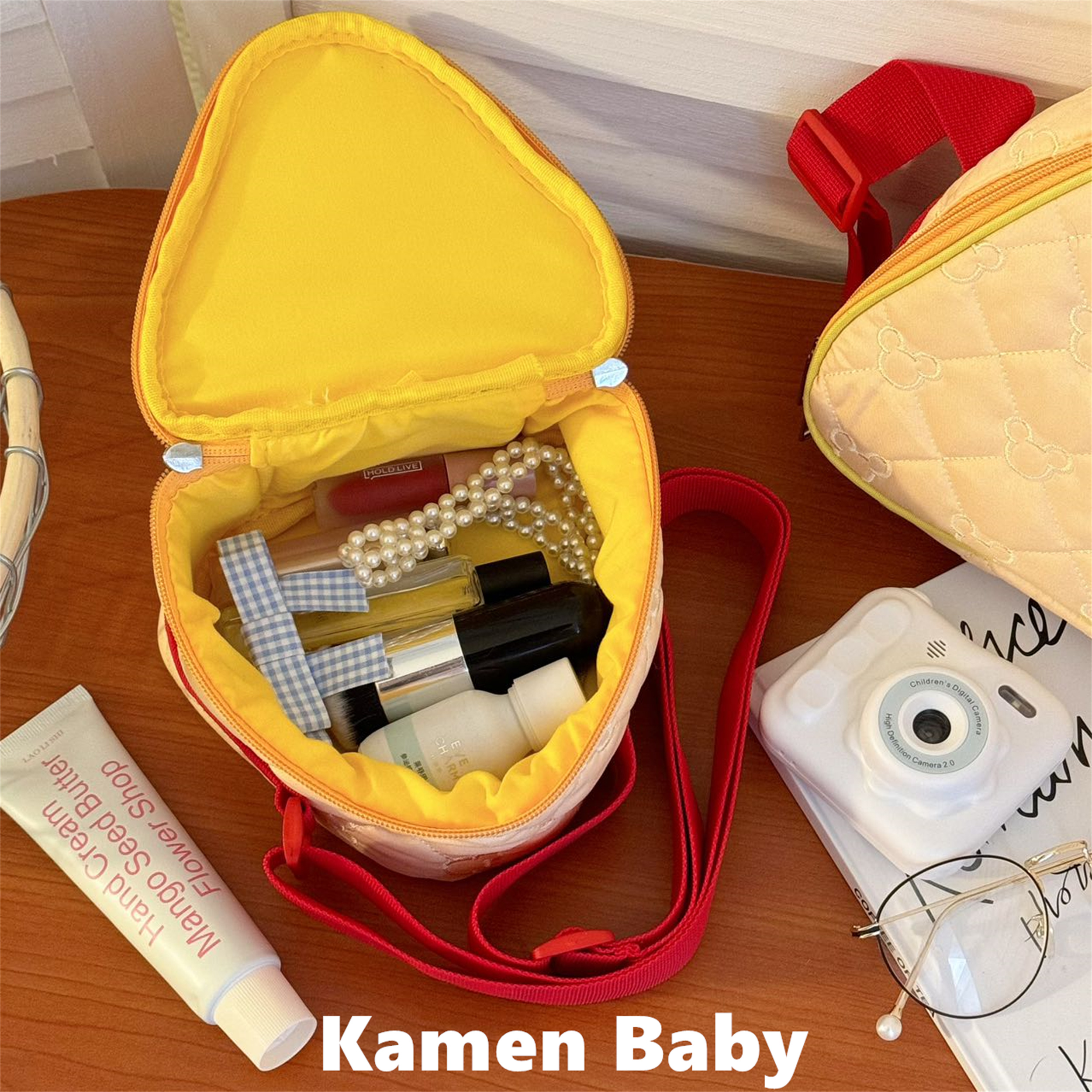 三明治相机包!可爱奶酪单肩斜挎包ins创意包包女防撞拍立得保护套