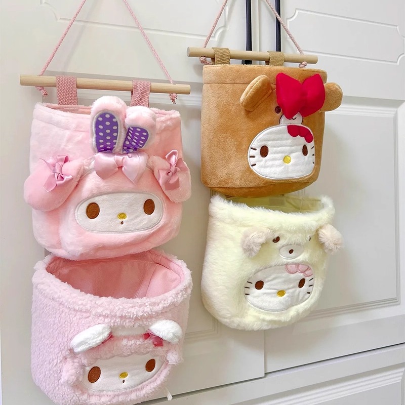 可爱卡通双层收纳挂袋学生宿舍床上门后置物收纳袋袜子杂物储物袋