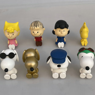 正版散货卡通动漫史努比 查理 莎莉 奥拉夫 糊涂塔克桌面汽车摆件