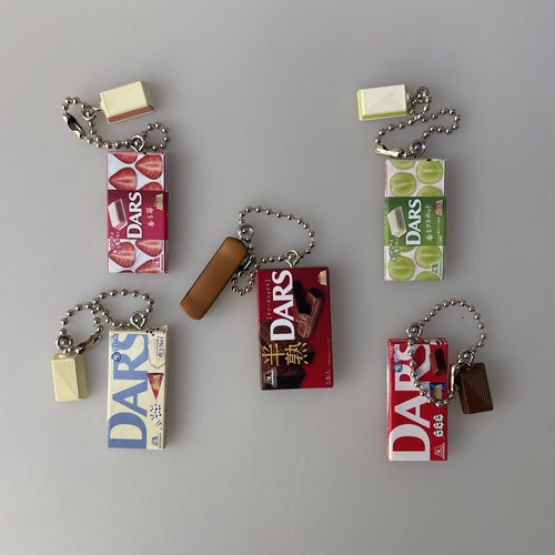 正版散货 扭蛋 森永制菓 DARS 巧克力 微缩食玩挂件模型玩具