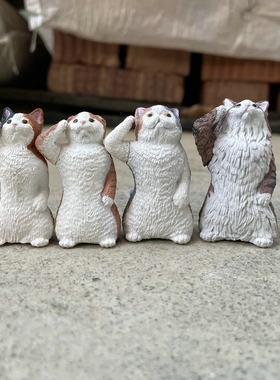正版散货 敬礼的动物猫咪篇 虎斑猫折耳橘猫敬礼小猫扭蛋摆件现货