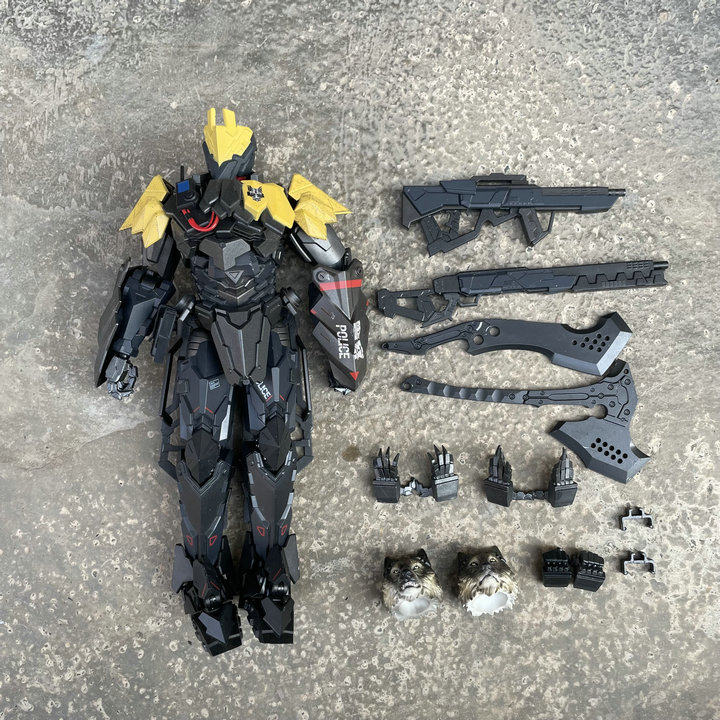 正版散货国创机甲模型物理驱魔人tiwaz 重型装甲队长型量产型手办