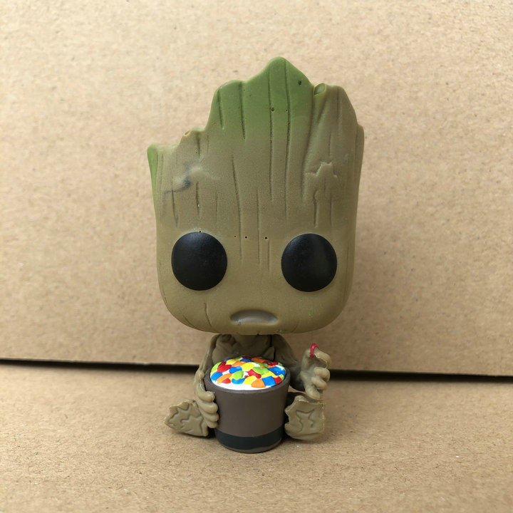 正版散货Funko 银河护卫队 格鲁特与糖罐 baby groot手办公仔摆件