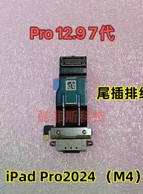 适用iPad Pro12.9七代 A2925尾插排线充电口 A3007 Pro2024 M4