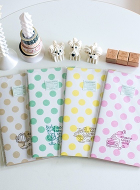 CreamyMarket一朵奶油原创波点奶油女孩TN本彩页手账旅行本