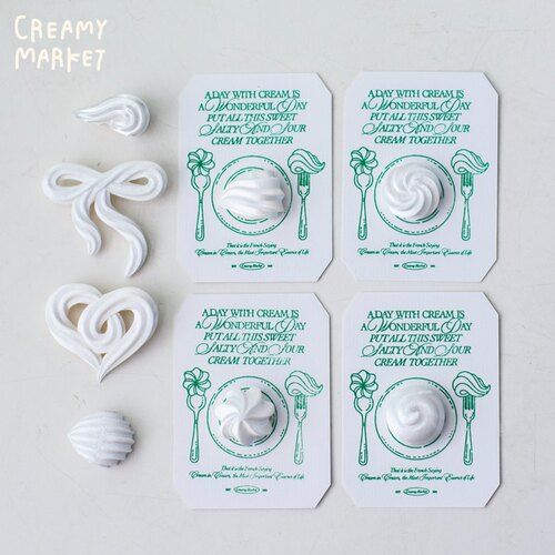 CreamyMarket一朵奶油原创奶油蝴蝶结爱心胸针徽章创意礼品首饰韩